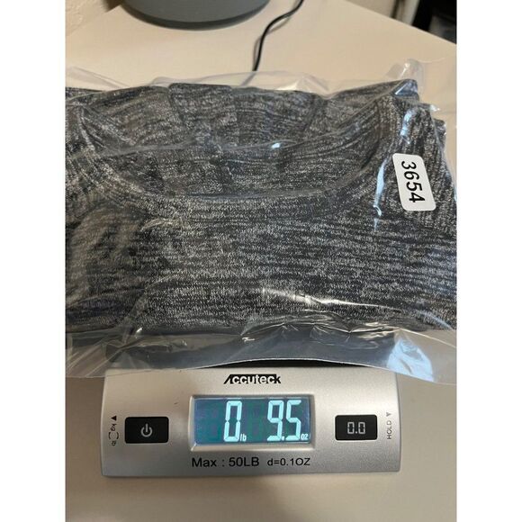 rag & bone Hudson Long Sleeve Crew Neck Pullover Tee Shirt Black Heather Small - Picture 8 of 8